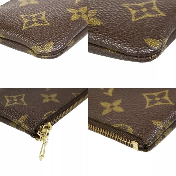 LOUIS VUITTON Pochette Cles Coin Wallet Monogram Leather Brown - Picture 7 of 13